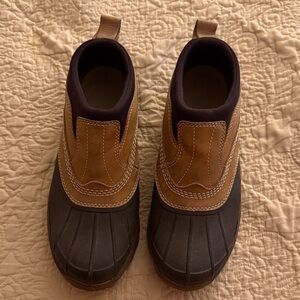 Women’s Brown and Tan LL Bean Duck Boots, Sz 8